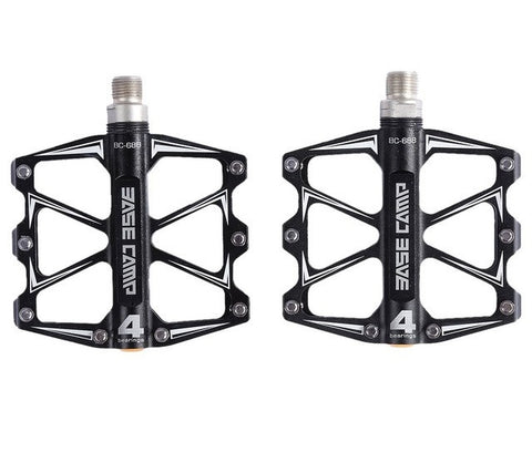 Mountain Bike Flat Pedals with 4 Ball Bearings Ultralight